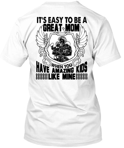 A black t-shirt with the shopify logo