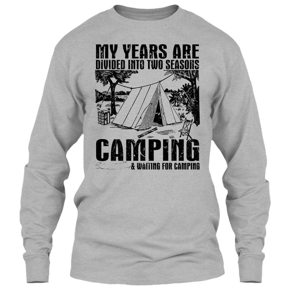 Two Seasons Camping T Shirt, Coolest Camper T Shirt