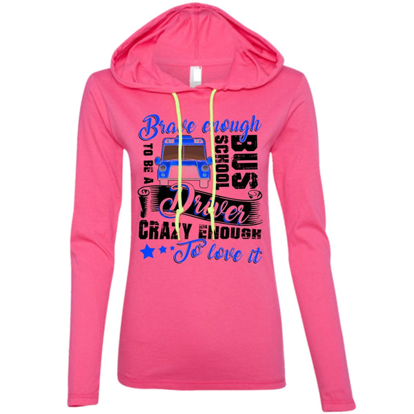 Brave Enough To Be A School Bus Driver T Shirt, I Love Bus T Shirt, Awesome T-Shirts