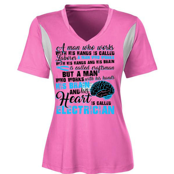 His Heart Is Called Electrician T Shirt, His Hands His Brain T Shirt, Awesome T-Shirts
