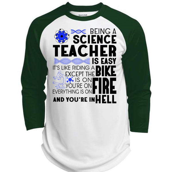 Being A Science Teacher Is Easy T Shirt, Being A Teacher T Shirt, Awesome T-Shirts  (Polyester Game Baseball Jersey)