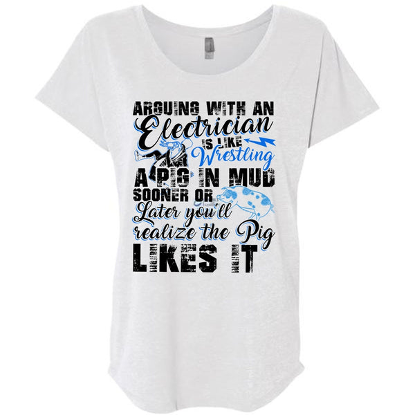 Arguing With An Electrician T Shirt, I Love Electrician T Shirt, Awesome T-Shirts