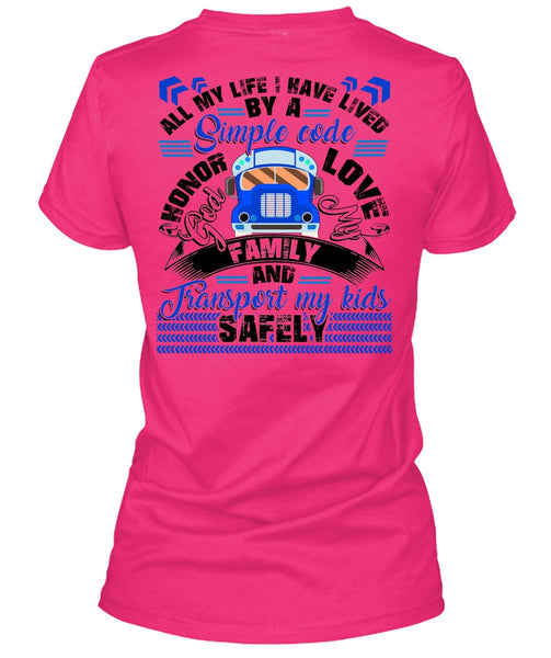 God My Family T Shirt, Transport My Kids Safely T Shirt