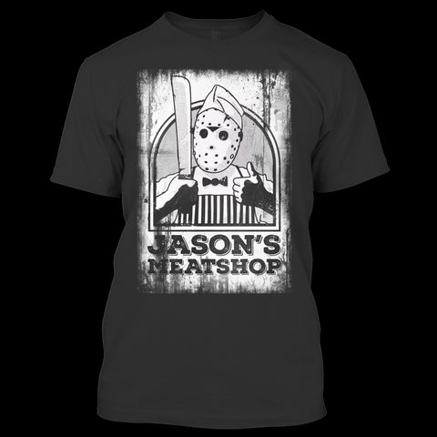 A black t-shirt with the shopify logo