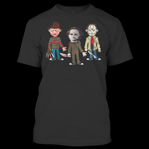 A black t-shirt with the shopify logo