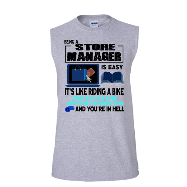 Being A Store Manager T Shirt, Coolest Store Manager T Shirt, Awesome t-shirts (Men's Cotton Sleeveless)