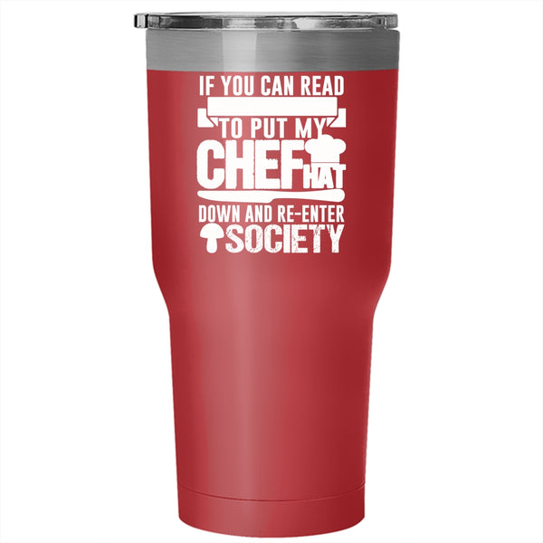 If You Can Read This I Was Forced To Put My Chef Tumbler 30 oz Stainless Steel, Awesome Chef Travel Mug