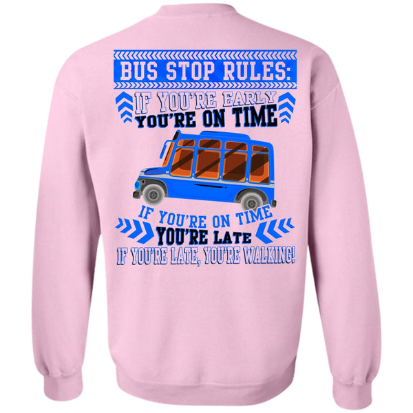 I Love Bus T Shirt, Bus Stop Rules Sweatshirt