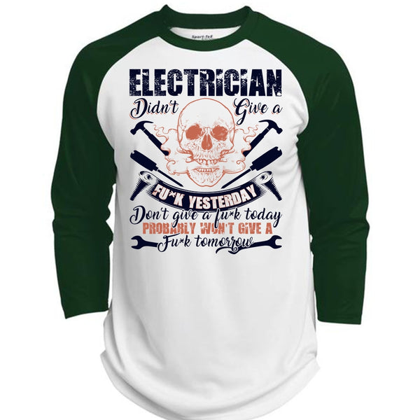 Calls Me An Electrician T Shirt, I Love Electrician T Shirt, Awesome T-Shirts  (Polyester Game Baseball Jersey)