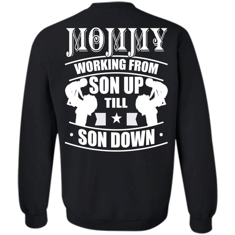 A black t-shirt with the shopify logo