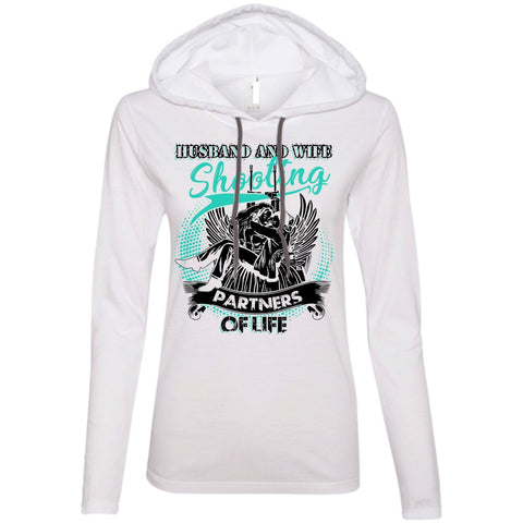 A black t-shirt with the shopify logo