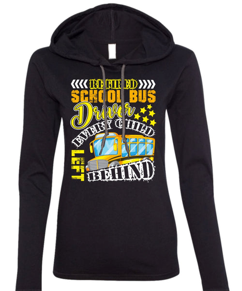 Retired School Bus Driver T Shirt, I Love Bus T Shirt (Anvil Ladies Ringspun Hooded)