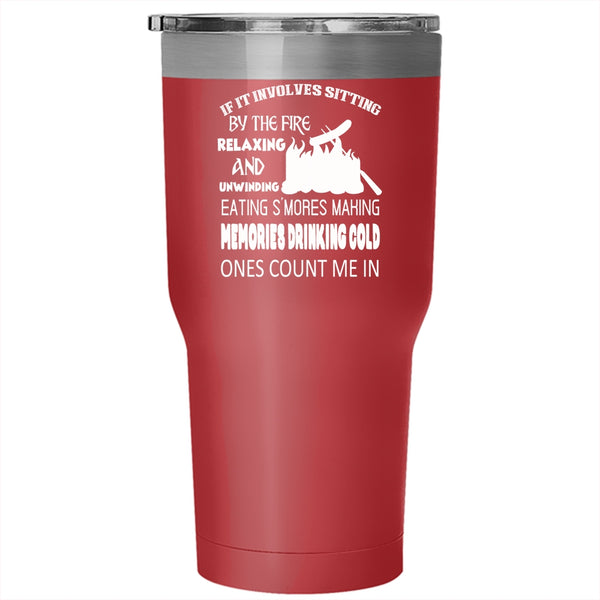 Making Memories Drinking Cold Tumbler 30 oz Stainless Steel, Cool Camping Travel Mug