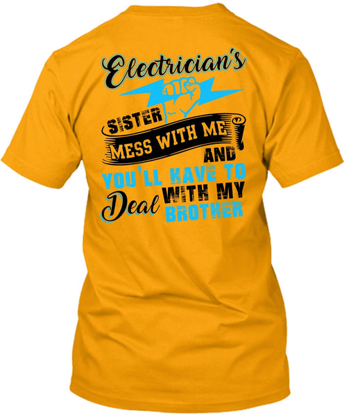 Electrician's Sister T Shirt, I Love Electrician T Shirt