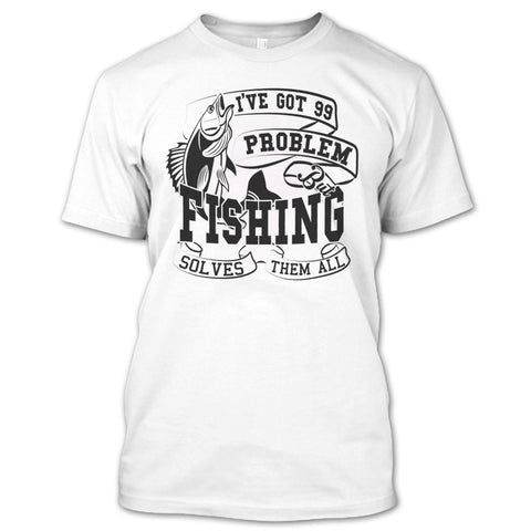 A black t-shirt with the shopify logo