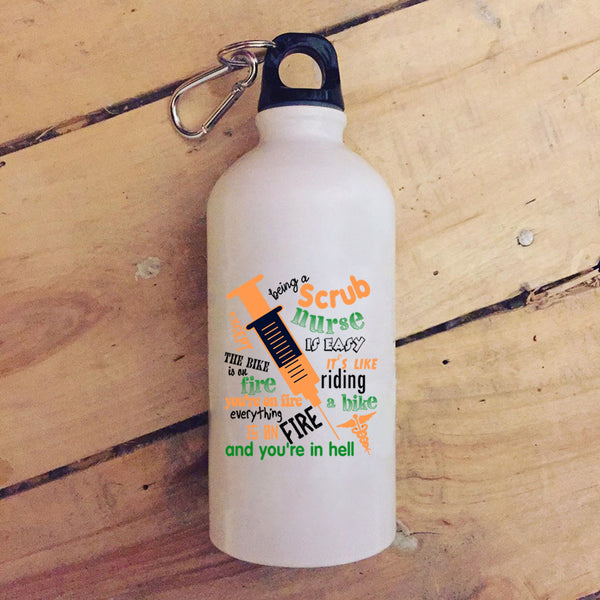 Being A Scrub Nurse Is Easy 20 oz Stainless Steel Bottle,Cute Nurses Outdoor Sports Water Bottle
