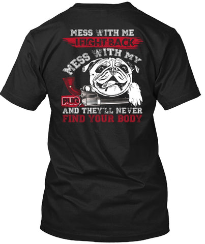 A black t-shirt with the shopify logo