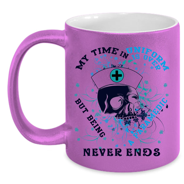 Being A Paramedic Coffee Mug, My Time In Uniform Is Over Accent Mug