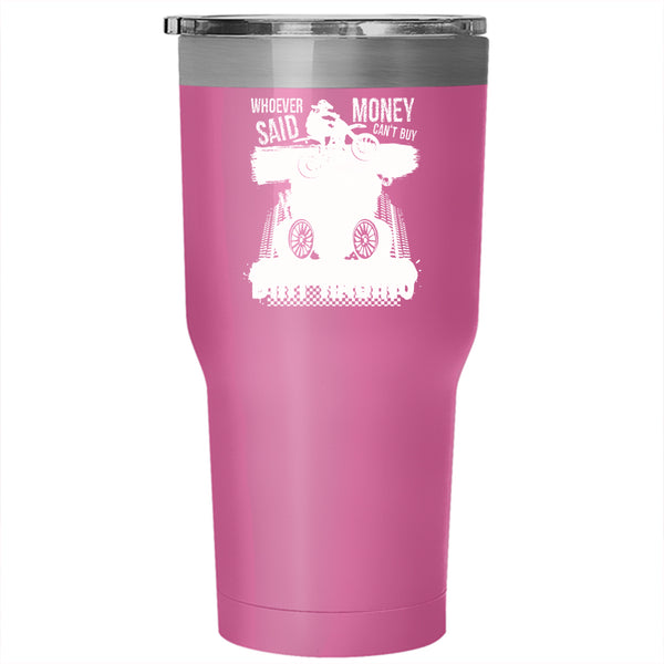 Dirt Racing Make Me Happy Tumbler 30 oz Stainless Steel, Cool Racing Travel Mug