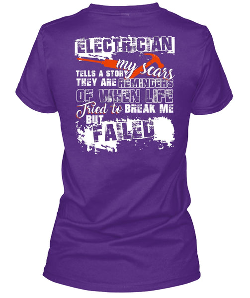 Electrician Tells A Story My Scars T Shirt, Being An Electrician T Shirt