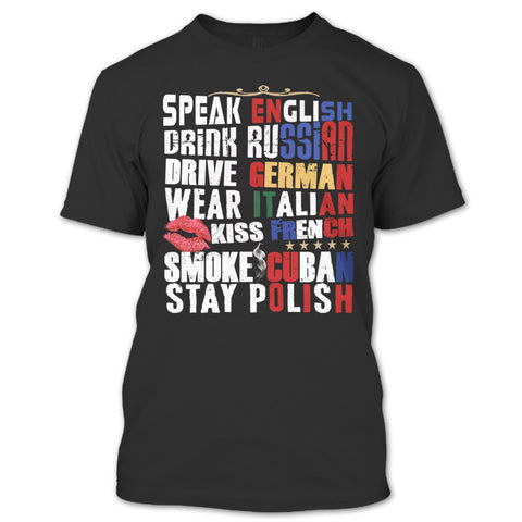 A black t-shirt with the shopify logo