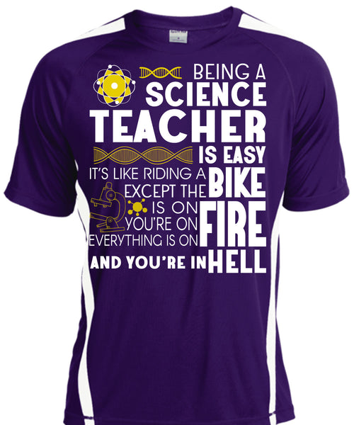 Being A Science Teacher Is Easy T Shirt, It's Like Riding A Bike T Shirt, Cool Shirt