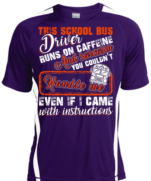 This School Bus Driver T Shirt, Runs On Caffeine T Shirt, Cool Shirt
