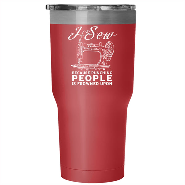 I Sew Tumbler 30 oz Stainless Steel, Cute Gift For My Mom Travel Mug