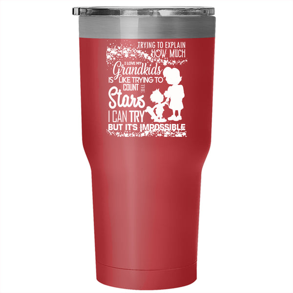 I Love My Grandkids Tumbler 30 oz Stainless Steel, Cool Grandmas Travel Mug