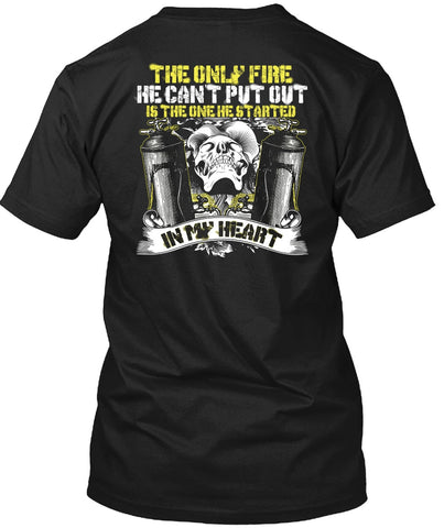 A black t-shirt with the shopify logo