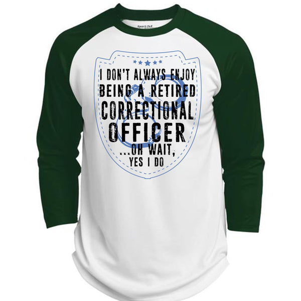 Being A Retired Correctional Officer T Shirt, I Love Correctional Officer T Shirt, Awesome T-Shirts  (Polyester Game Baseball Jersey)