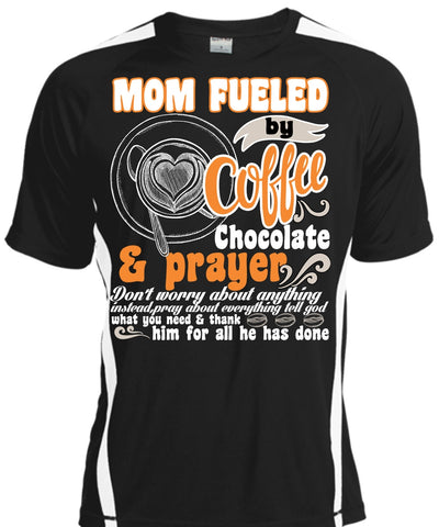 A black t-shirt with the shopify logo