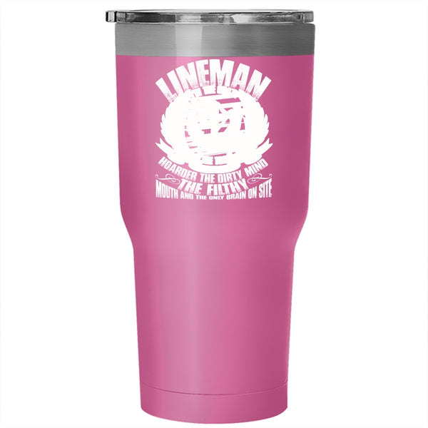 Lineman Tumbler 30 oz Stainless Steel, Awesome Gift For Linemans Travel Mug