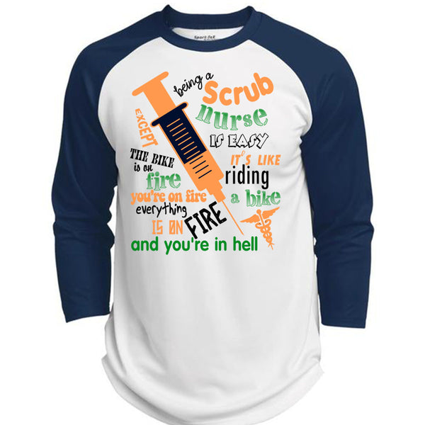 Being A Scrub Nurse Is Easy T Shirt, Being A Doctor T Shirt, Awesome T-Shirts  (Polyester Game Baseball Jersey)