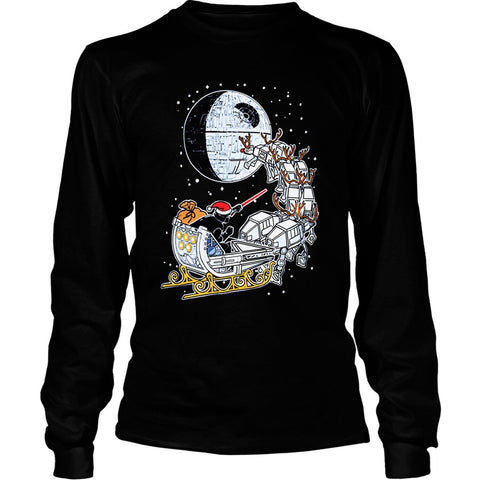 A black t-shirt with the shopify logo