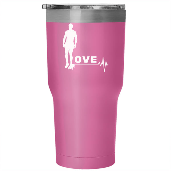 I Love Surfing Tumbler 30 oz Stainless Steel, Gift For Surfer Travel Mug