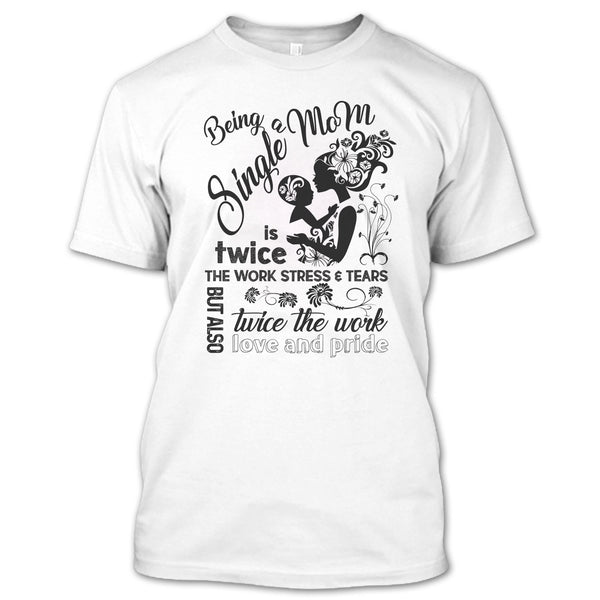 A black t-shirt with the shopify logo