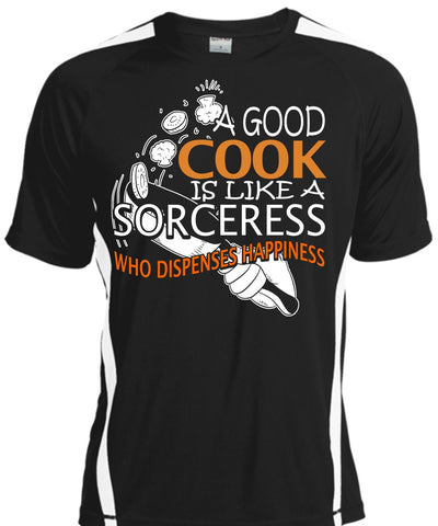 A black t-shirt with the shopify logo