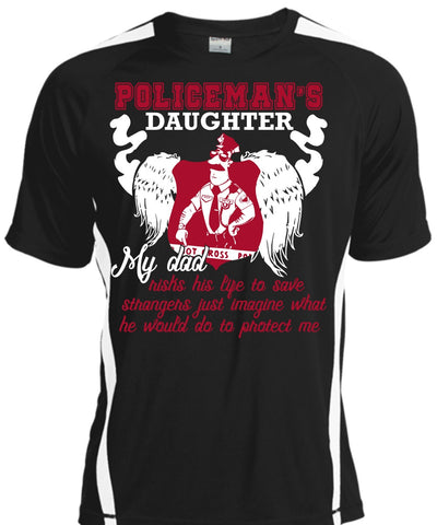 A black t-shirt with the shopify logo