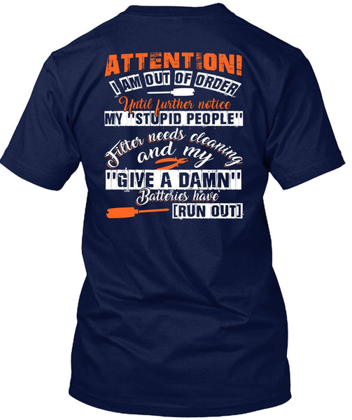 I Am Out Of Order T Shirt, Being An Electrician T Shirt