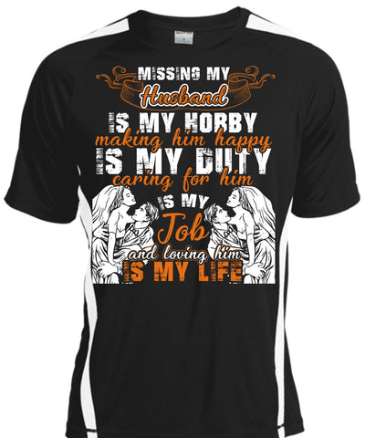 A black t-shirt with the shopify logo