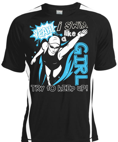 A black t-shirt with the shopify logo