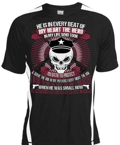 A black t-shirt with the shopify logo