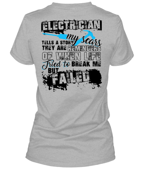 Electrician Tells A Story My Scars T Shirt, I Love Electrician T Shirt