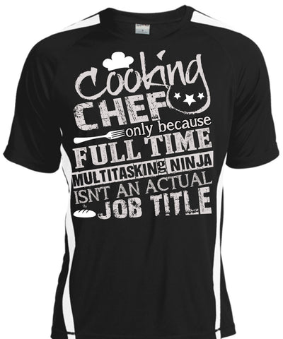 A black t-shirt with the shopify logo