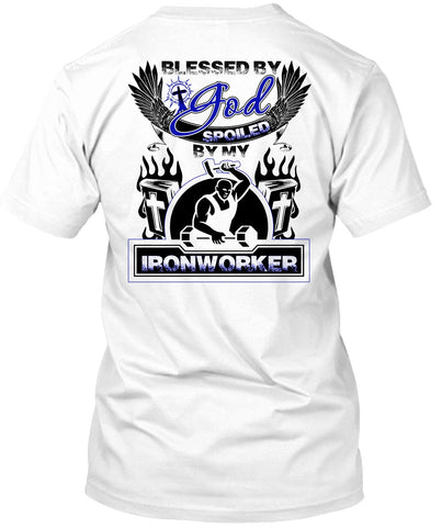 A black t-shirt with the shopify logo