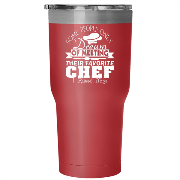 Meeting Their Favorite Chef Tumbler 30 oz Stainless Steel, Cool Chef Travel Mug