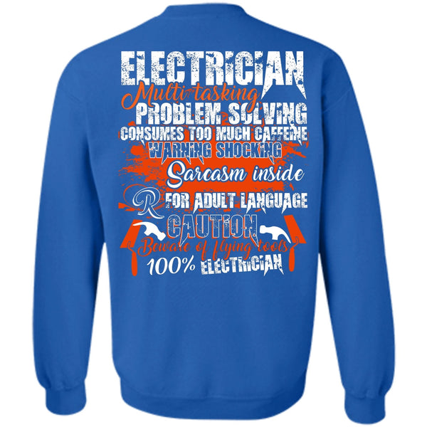 Flying Tools 100% Electrician T Shirt, I Love Electrician Sweatshirt