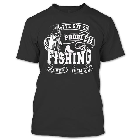 A black t-shirt with the shopify logo