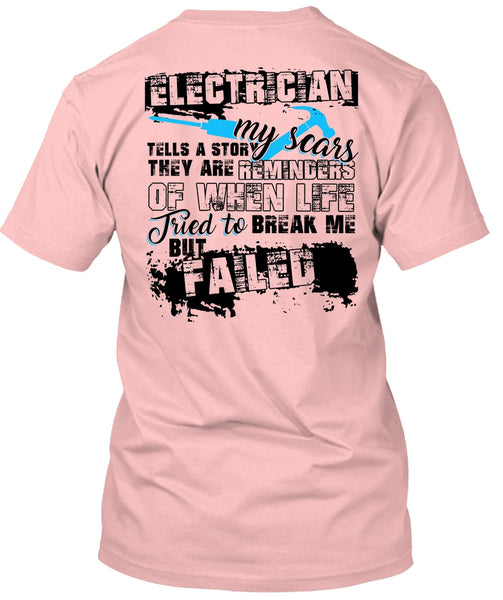 Electrician Tells A Story My Scars T Shirt, I Love Electrician T Shirt
